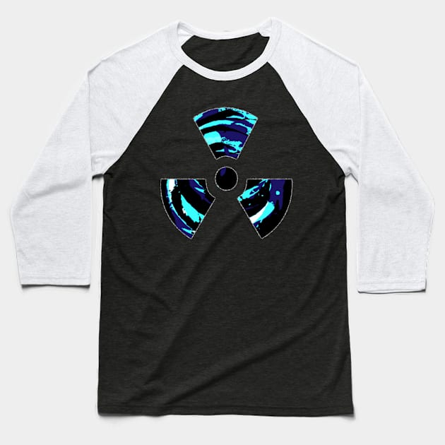 Radioactive Blue Stuff Baseball T-Shirt by antoniogarcia1634